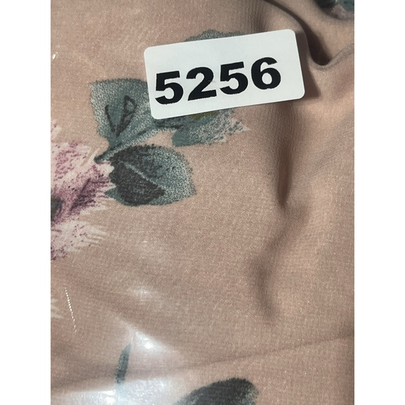 Joanna August Chiffon Maxi Wrap Gown M Pink Floral Flowy Dress Bridal Formal - Picture 10 of 10